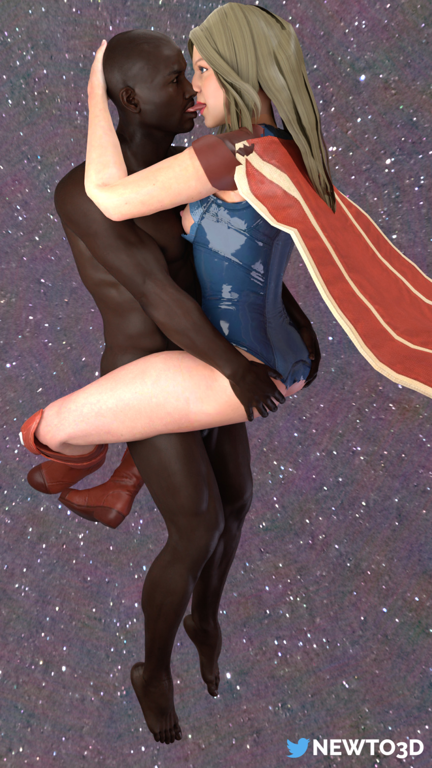 3d anal blender completely_naked completely_naked_male completely_nude completely_nude_male dark-skinned_male dark_skin dc dc_comics flying_sex interracial kara_danvers kara_zor-el kissing newto3d passionate supergirl superheroine superman_(series) tongue_kiss