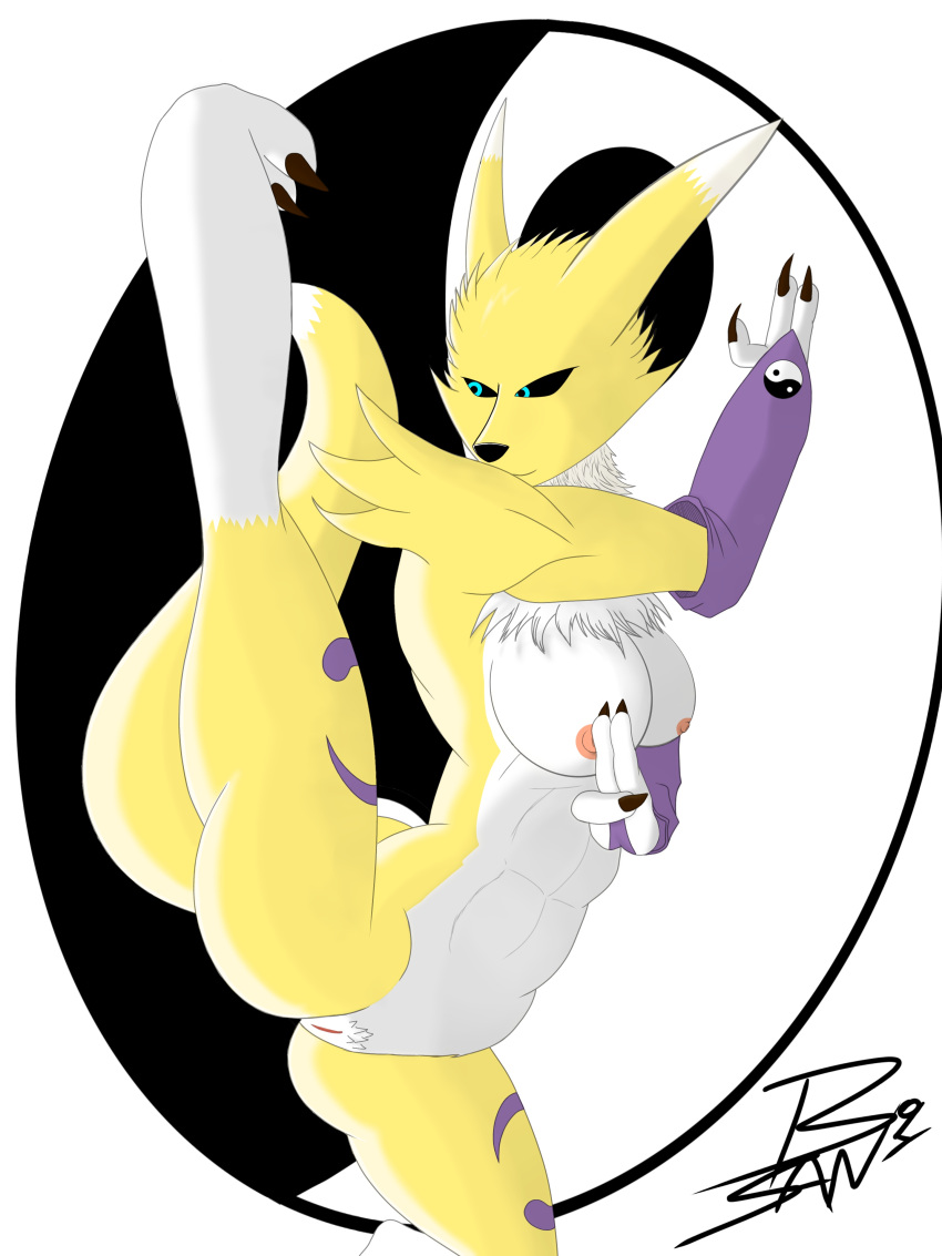 3:4 absurd_res anthro bsan94 digimon digimon_(species) female hi_res renamon solo