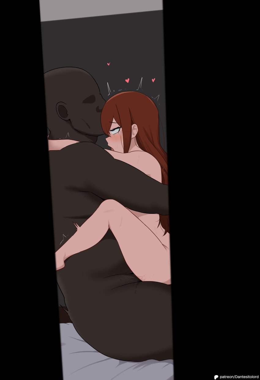 ahe_gao cuck cuck_pov cuckold cuckold_pov cumdump dark-skinned_male fat_male fat_man heart hearts_around_head hugging interracial lord_dante makise_kurisu netorare ntr red_hair sex steins;gate steins;gate_0 ugly_bastard wet