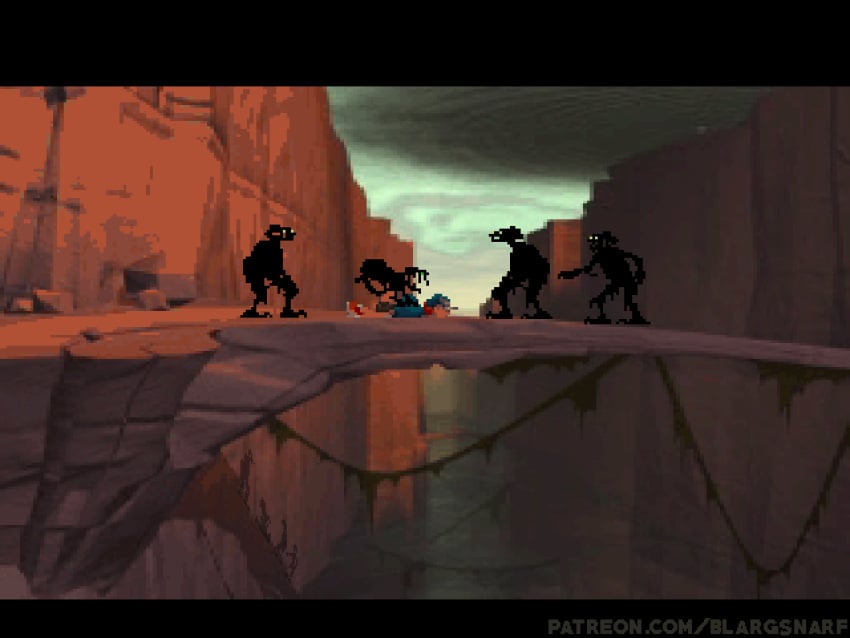 5boys anal andy_(heart_of_darkness) animated animated ass ass_up balls blargsnarf face_down_ass_up gay ginger heart_of_darkness male male_only monster penis pixel_art sprite tagme video_games yaoi