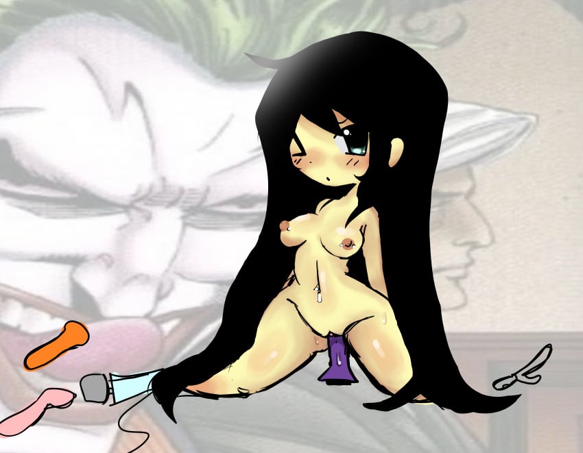 1girls black_hair breasts chiara_chester chiki dildo dildo_in_pussy dildo_insertion female freaky joker long_hair masturbation nipples nude oc pinkydealer pussy riding_toy roblox roblox_avatar roblox_oc robloxian self_upload stomach tagme thighs tits_out vibrator yellow_skin