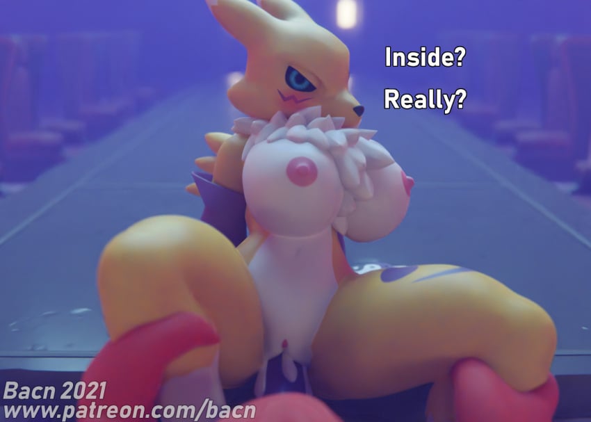 3d_(artwork) anthro areola bacn big_breasts biped blush bodily_fluids breasts canid canine clothing cum cum_in_pussy cum_inside detailed_background dialogue digimon digimon_(species) digital_media_(artwork) duo english_text erection faceless_male female female_penetrated first_person_view fox fur genital_fluids genitals imp impmon looking_at_viewer male male/female male_penetrating male_penetrating_female male_pov mammal nipples nude penetration penis pussy renamon renamon_(bacn) sex sitting spread_legs spreading text unwanted_cumshot unwanted_ejaculation vaginal_penetration