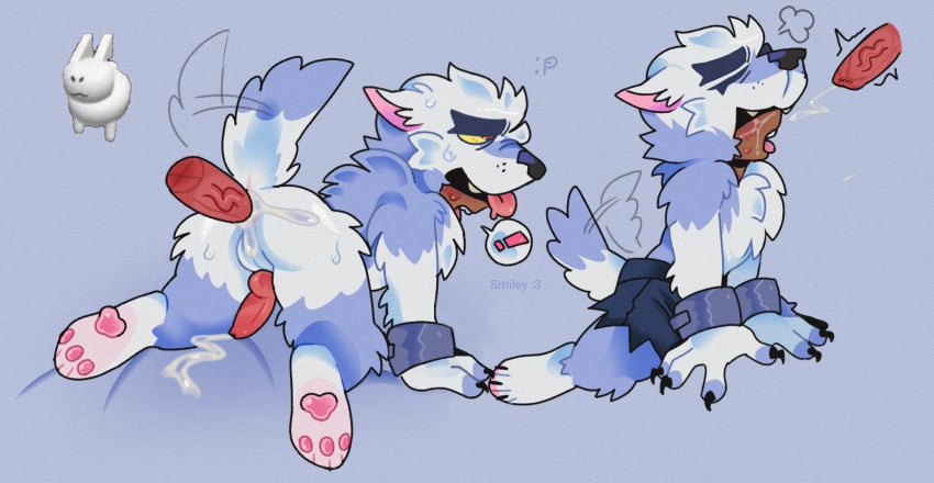 ! 2boys 2d :p all_fours anal_penetration animal_genitalia animal_tail blush canine_penis cum_in_ass cum_on_face cumming_while_penetrated cumshot digital_media eyes_covered full_body fur knotted_penis leon_(brawl_stars) male male_only obscured_eyes self_upload shorts solo_focus surprised sweat tail tail_wagging tailwag tongue_out torn_clothes w_art_ts_smacks wagging_tail werewolf who_the_fuckis_editing_mytags yaoi