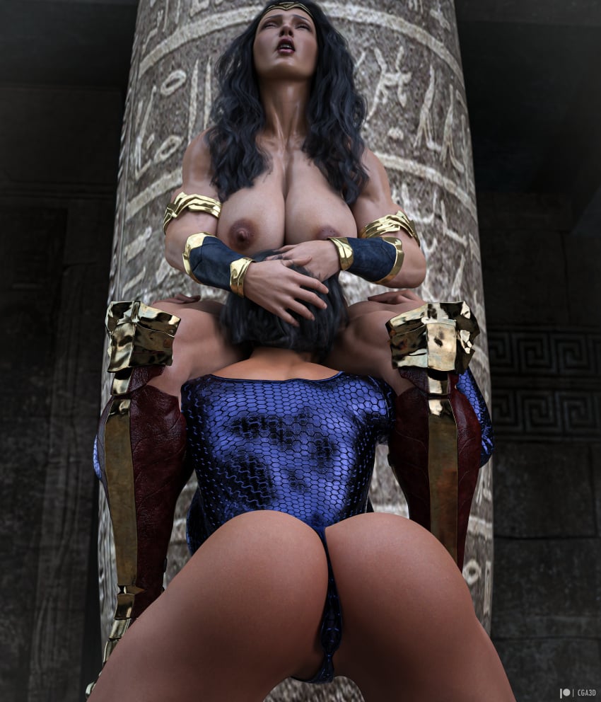 1futa 1girls 3d 3d_(artwork) 3d_model armor big_breasts blowjob breasts cga3d dc dc_comics erotichris female futa_on_female futanari intersex kryptonian long_hair nude penis short_hair sucking_penis supergirl_(sasha_calle) superheroine wonder_woman