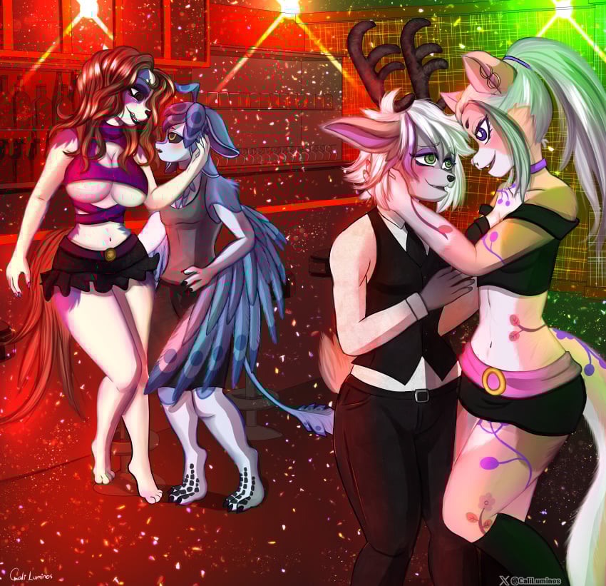 anthro bird boys breasts caliluminos deer feline female flirting furry sensual women