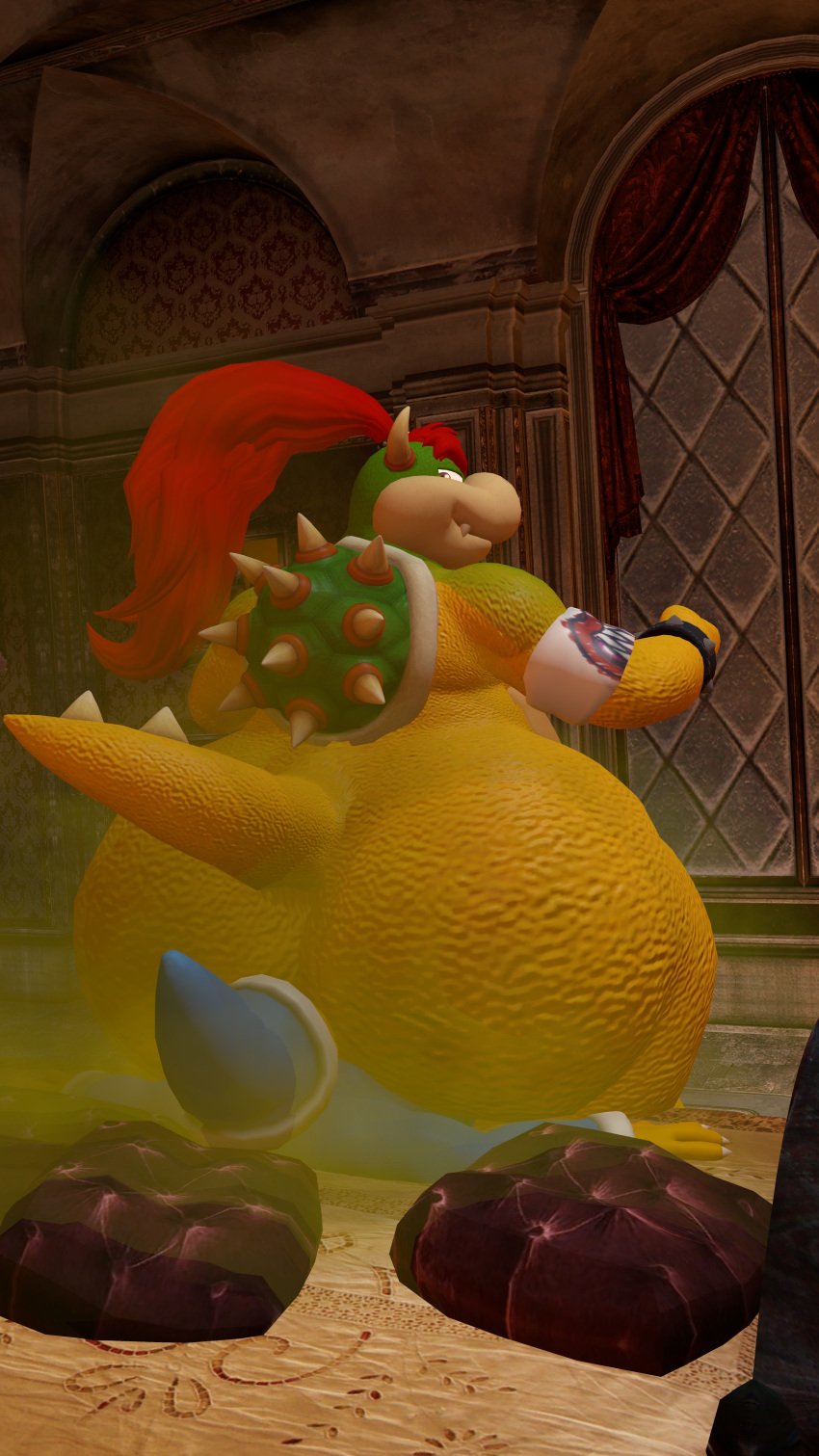 2boys big_ass bowser_jr. fart fart_fetish farting_in_face kamek male male/male nastybrownkoopa(artist) scat tagme