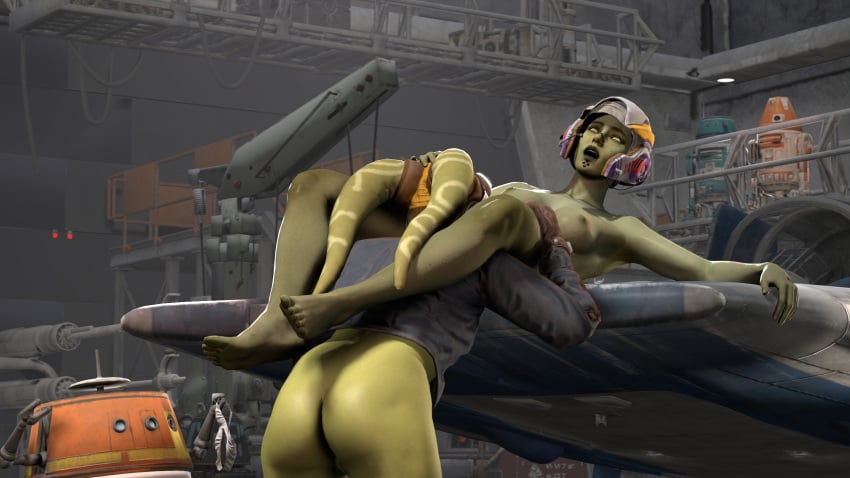 1boy 1girls 2020 3d a-wing alien alien_girl alien_humanoid ass astromech_droid background bare_ass barefoot being_watched bottomless bottomless_female breasts chin_tattoo chopper_(star_wars) clothes_removed clothing cunnilingus detailed_background disney droid duo exhibitionism eyes_rolling_back facial_markings facial_tattoo feet female gloves green_nipples green_skin hand_on_another's_head hand_on_head hangar head_grab headgear headwear helmet hera_syndulla highres holding holding_penis humanoid indoors interspecies jacket keo_venzee legs_around_head legs_around_partner legs_on_shoulders long_sleeves lying medium_breasts military military_base mirialan motive_studios nipples nude nudity on_back on_vehicle open_mouth oral oral_sex panties panties_removed partially_clothed pilot public public_nudity public_sex rebel robot rolling_eyes science_fiction shittyhorsey side_view spacecraft standing star_wars star_wars_squadrons tattoo tentacle tentacle_hair twi'lek underwear underwear_removed vehicle voyeur x-wing