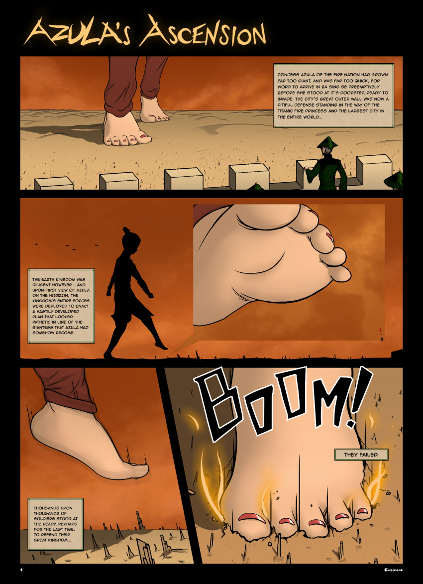 avatar_the_last_airbender azula child clothing comic crush crushing enticent feet female femdom foot_fetish giantess larger_female larger_female_smaller_male male smaller_male smaller_male_larger_female stepped_on toenail_polish toes young