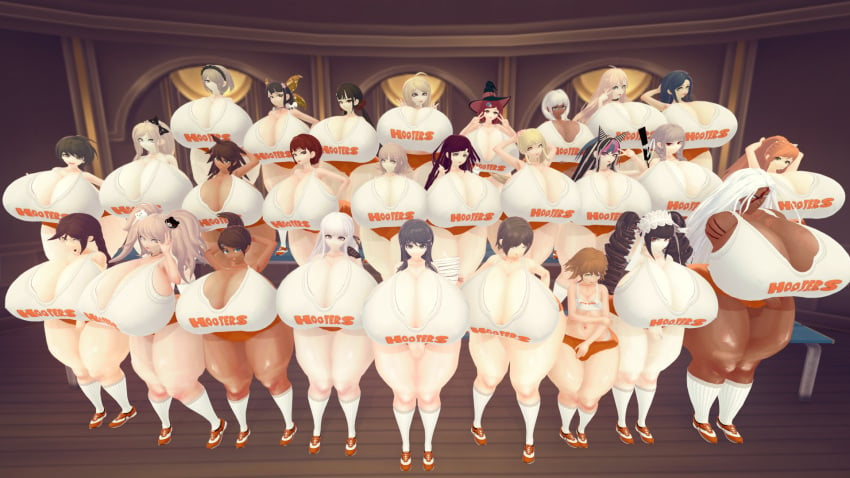 1boy 26girls 6+girls akamatsu_kaede asahina_aoi ass big_ass big_breasts breasts busty celestia_ludenberg chabashira_tenko cleavage clothed clothing danganronpa danganronpa:_trigger_happy_havoc danganronpa_2:_goodbye_despair danganronpa_3 danganronpa_ultra_despair_girls danganronpa_v3 fat_ass female femboy fujisaki_chihiro fukawa_touko gigantic_breasts harukawa_maki hooters hooters_uniform huge_ass huge_breasts human hyper hyper_ass hyper_breasts iruma_miu jinvin junko_enoshima kirigiri_kyouko koikatsu koizumi_mahiru large_breasts looking_at_viewer maizono_sayaka mioda_ibuki mukuro_ikusaba multiple_girls naegi_komaru nanami_chiaki oogami_sakura owari_akane pekoyama_peko saionji_hiyoko shirogane_tsumugi smile smooth_skin sonia_nevermind standing super_danganronpa_2 thick_thighs thighs toujou_kirumi trap tsumiki_mikan waitress yonaga_angie yukizome_chisa yumeno_himiko