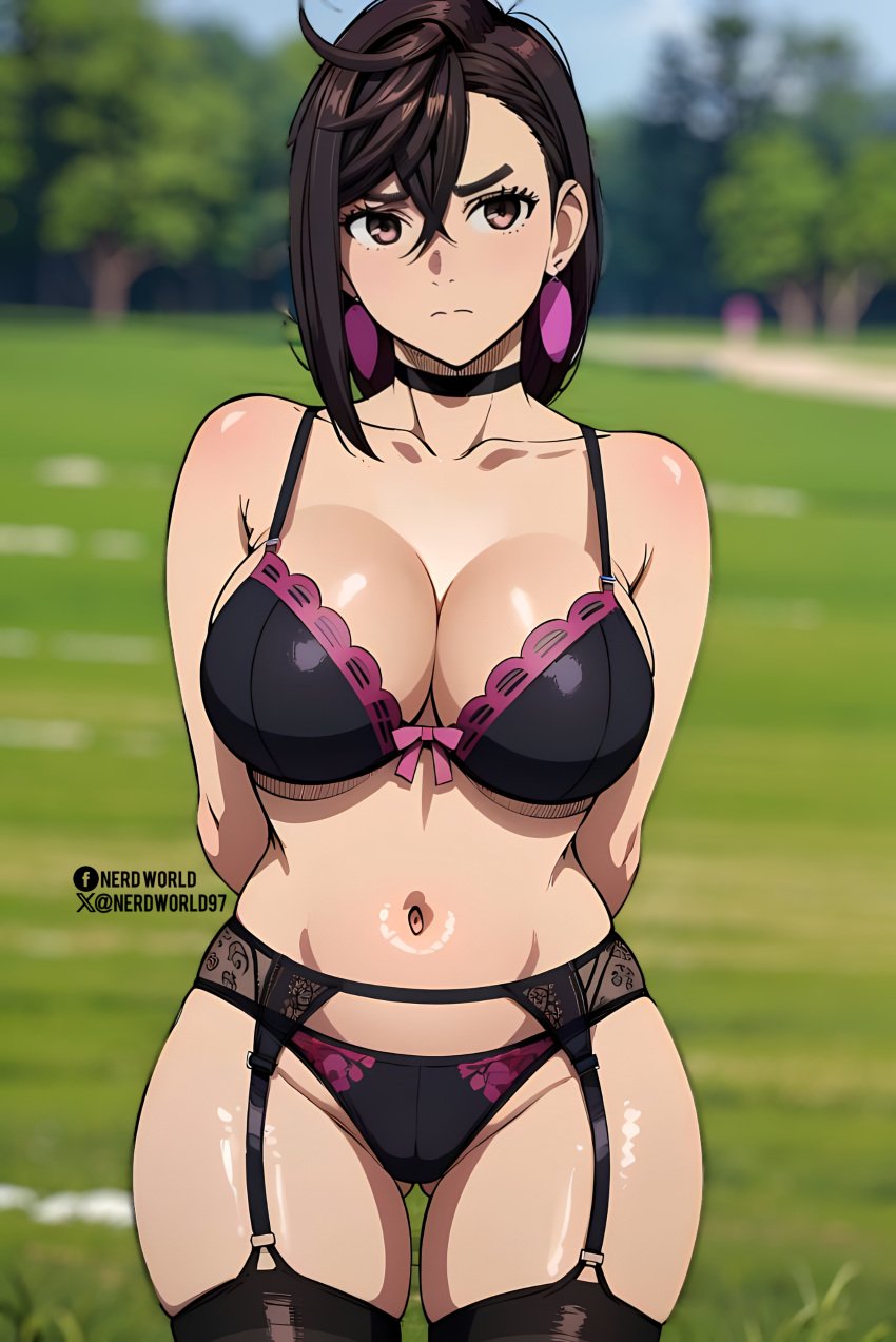 ai_generated ayase_momo dandadan garter lingerie nerdworld97 sexy_dress waifu