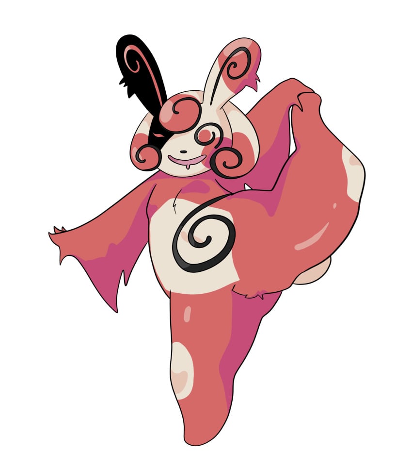 1female anthro chubby chubby_female fakemon flexible furry hxxxperviolence leg_raise leg_up pokemon pokemon_(species) spinda spiral_eyes stretching uzumanda_(hxxxperviolence) wink