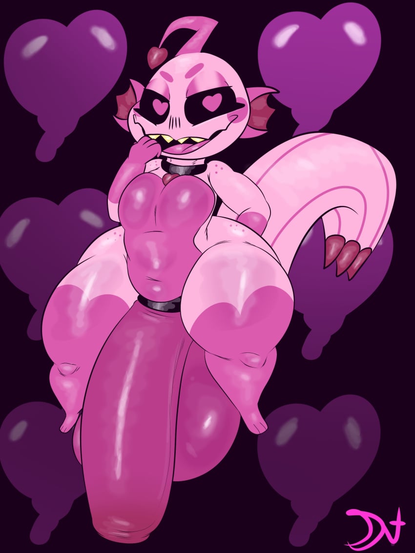 anglerfish anthro cock_ring deadly_sin deadly_sins demon demon_boy femboy fish heart-shaped_pupils hyper hyper_balls hyper_penis hyper_thighs lust_(plushtrapboyuwu) male plushtrapboyuwu tagme tail