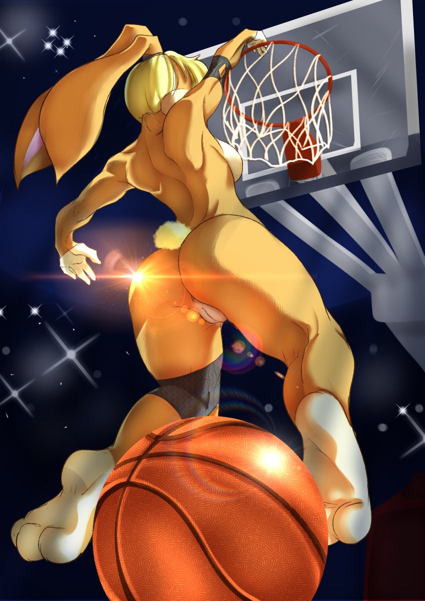 2020 3_toes 4_fingers absurd_res anthro anus ass ball barefoot basketball basketball_(ball) basketball_hoop blonde_hair breasts feet female fingers floppy_ears fur genitals hair hi_res innie_pussy lagomorph lens_flare leporid lola_bunny looney_tunes mammal mr.russo multicolored_body multicolored_fur nude orange_body orange_fur public pussy rabbit rear_view short_hair side_boob soles solo space_jam sport tan_body tan_fur toes two_tone_body two_tone_fur warner_brothers