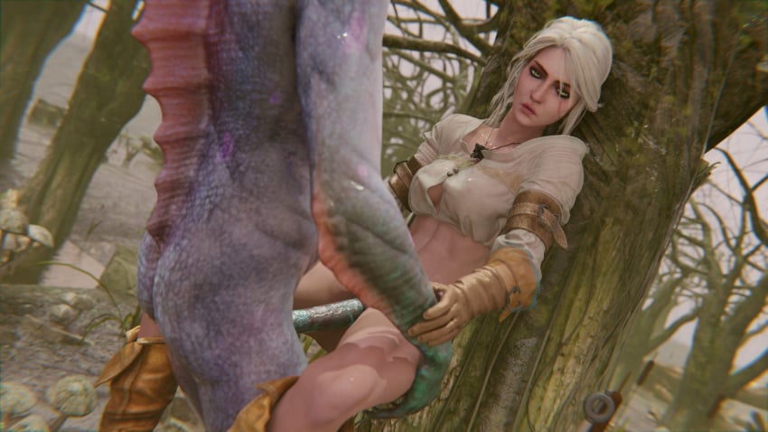 3d against_tree ciri dick drowner female fishman green_eyes monster penetration sex standing_sex suspended_congress tagme the_witcher_(series) the_witcher_3:_wild_hunt transparent_clothing wet wet_body wgqhs white_hair