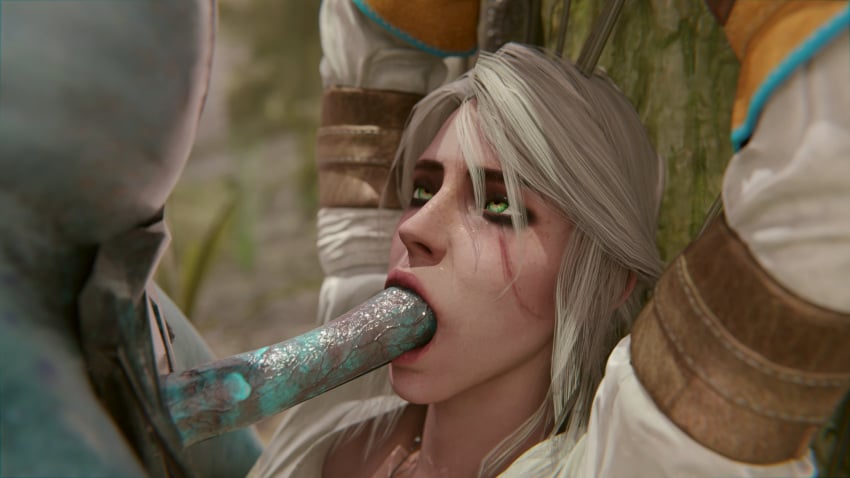 3d ciri dick drowner fellatio female green_eyes monster monster_rape rape sucking_penis tagme the_witcher_(series) the_witcher_3:_wild_hunt wgqhs white_hair