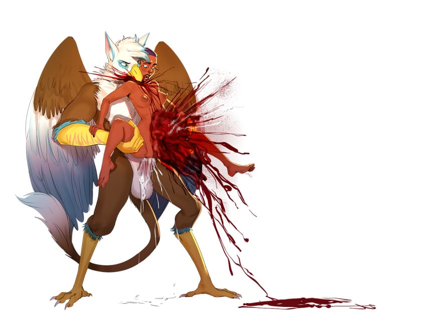 anthro anthro_penetrating anthro_penetrating_female anthro_penetrating_human avian bad_end balls beak belly_pop bite black_lipstick blood blood_on_ground blood_spray blue_body blue_feathers bodily_fluids breasts brown_feathers censored claws colored_nails cum cum_drip cum_from_belly cum_in_pussy cum_inside cum_on_ground cum_splatter dark-skinned_male dark_body dark_skin death death_by_cum death_by_penis disembowelment dripping erection eyewear eyewear_only feathers feet female female_death female_on_anthro female_penetrated genital_fluids genitals glasses glasses_only gore gryphon guro guts hair human human_on_anthro human_penetrated interspecies intestines leg_grab lifted lipstick mai_phuong makeup male male/female male_penetrating male_penetrating_female mammal mosaic_censorship multicolored_body mythological_avian mythology nails navel neck_bite nipples nude open_mouth organs penetration penis purple_hair pussy sex smile snuff spread_legs spreading standing stomach_bulge talons tied_hair toes two_tone_body underrock white_body white_feathers