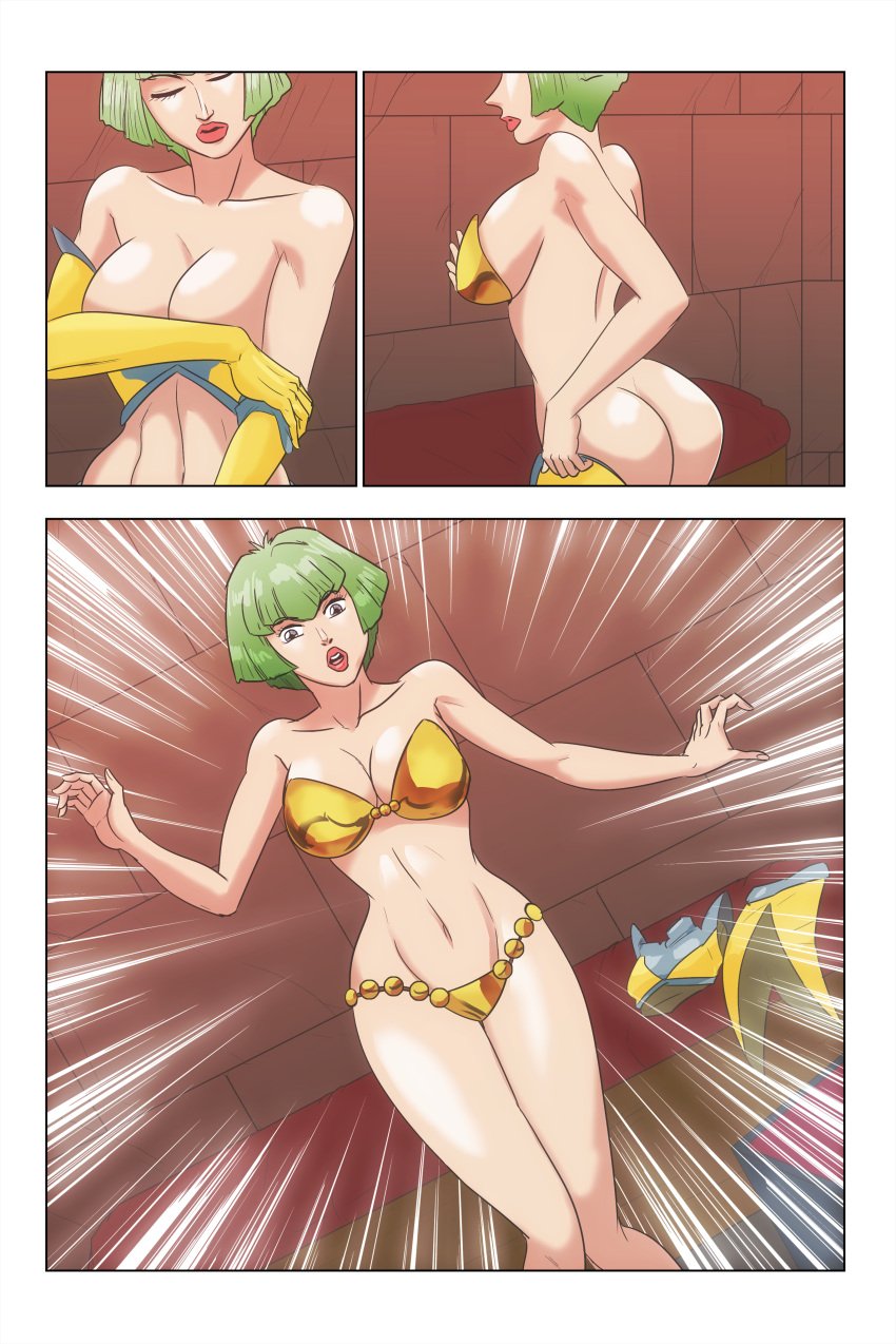 ass belly_dancer belly_dancer_outfit bikini bubble_butt cleavage comic dancer_outfit femsub green_hair harem_outfit large_breasts minna_star_wars sex_slave short_hair slave slave_outfit slavegirl star_wars submissive_female wadevezecha