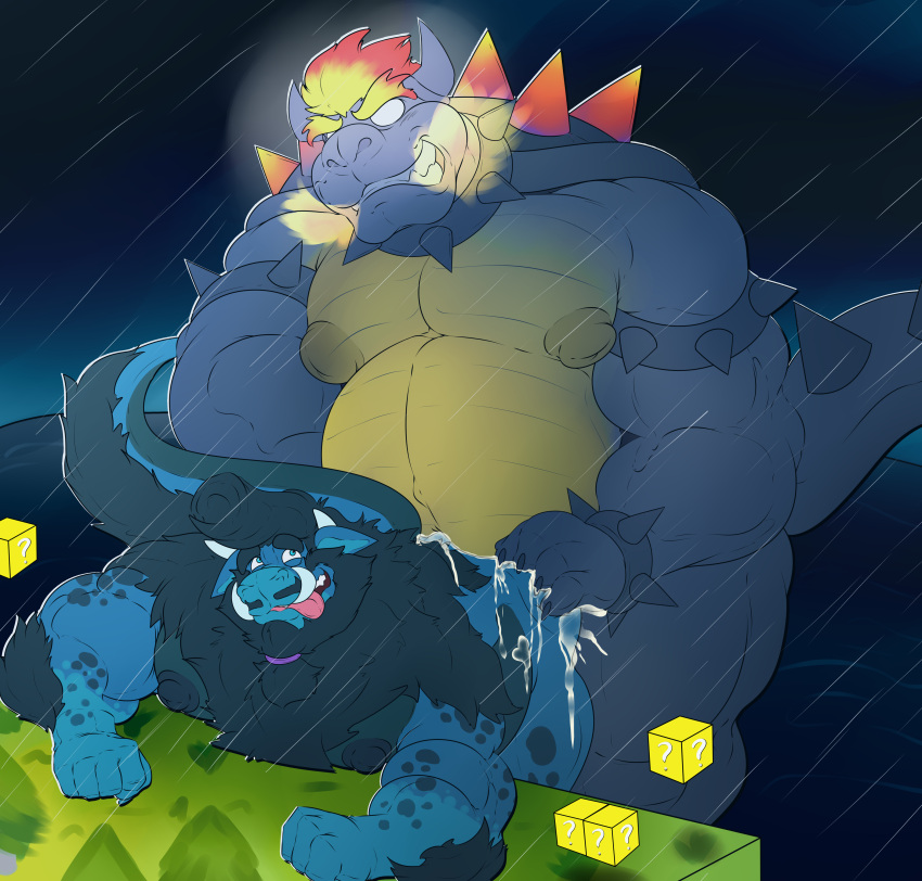 absurd_res anal bara bowser bowser's_fury furry fury_bowser genitals gus_(incredible_crocodile) hi_res hyper incrediblecrocodile male male/male male_only mario_(series) musclegut muscular nintendo penis solo super_mario_3d_world video_games