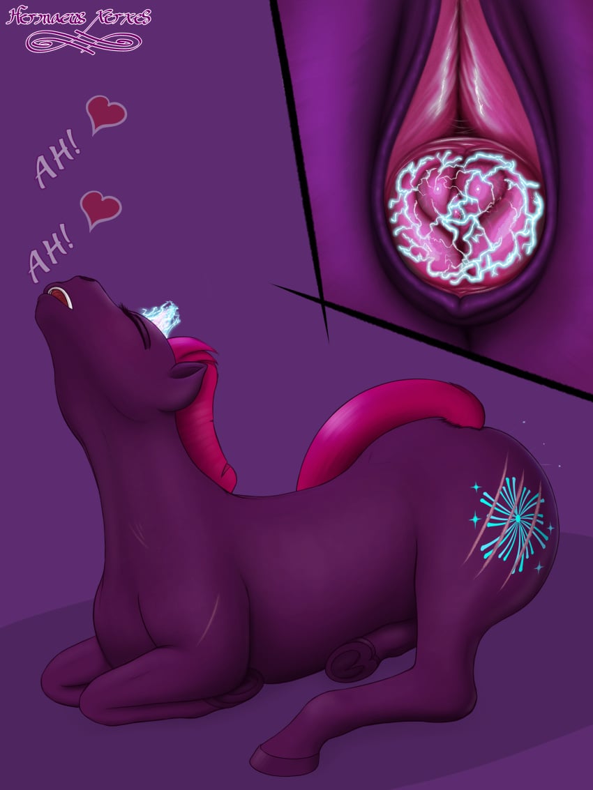 1girls absurd_res anatomically_correct anatomically_correct_genitalia anatomically_correct_pussy animal_genitalia animal_pussy broken_horn closed_eyes cutie_mark electrostimulation equid equine equine_pussy female female_only feral friendship_is_magic furry genitals hermaeus_xerxes hi_res hooves horn inset magical_stimulation mammal masturbation my_little_pony my_little_pony:_the_movie_(2017) open_mouth pussy signature solo tempest_shadow_(mlp) unicorn