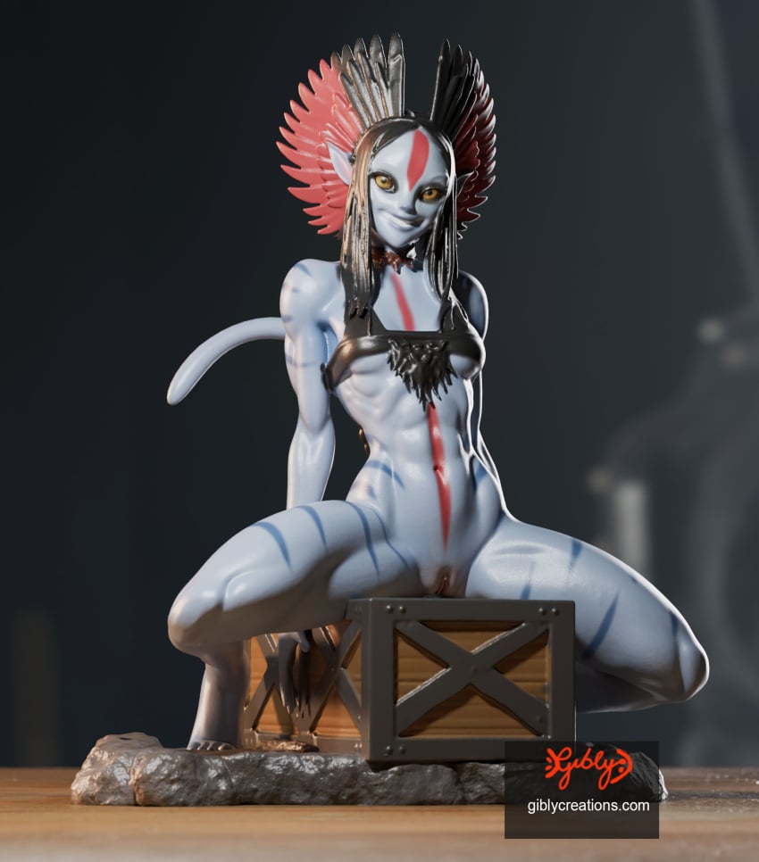 1girls 3d 3d_(artwork) 3d_model 3d_render ai_generated alien alien_girl avatar avatar:_fire_and_ash black_hair blue-skinned_female blue_nipples blue_skin bodypaint breast_grab breasts breasts_out colored_skin female female_pubic_hair gibly grabbing_breasts loincloth looking_at_viewer na'vi nipples pussy seductive skinny small_breasts solo tail thick_thighs tribal varang