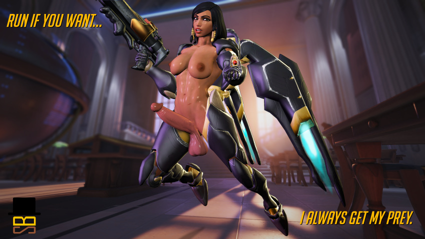 1futa 3d abs action_pose armor armored_boots balls big_balls big_breasts big_penis black_hair blizzard_entertainment breasts brown_skin dark-skinned_futanari dark_skin egyptian erect_nipples erection flying futa_only futadom futanari gauntlets hair_ornament holding_weapon huge_balls huge_cock humanoid_penis jetpack large_penis large_testicles legwear looking_at_viewer muscular muscular_futanari overwatch pharah pointing_at_viewer rocket_launcher shiftybizness shiny_skin solo talking_to_viewer testicles text thick_penis threatening veiny_penis weapon wings