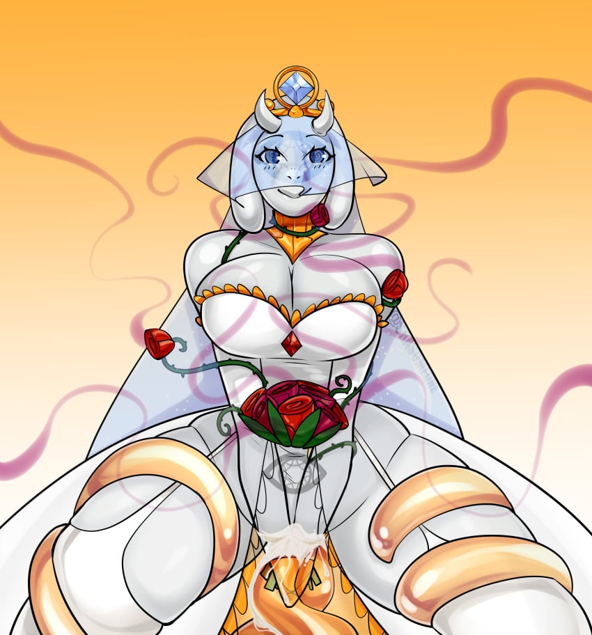 ambiguous_penetration bondage bride dress hypnosis mind_break mind_control plump polished_bride slave srasomeone tentacle tentacles_under_clothes toriel treasure undertale veil wedding_dress wedding_veil