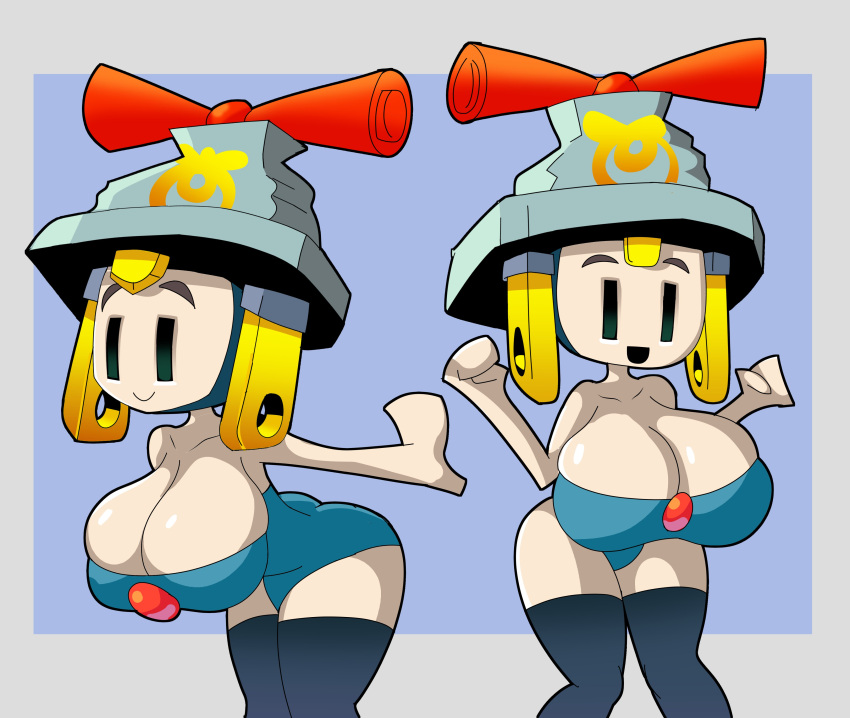 1girls big_ass breasts cleavage clothed connie_(mario) digital_drawing_(artwork) digital_media_(artwork) female female_only huge_breasts large_breasts mario_(series) mario_and_luigi:_brothership mario_and_luigi_(series) nintendo no_bra no_underwear revealing_clothes sideass smile thick_thighs thighhighs yelladrill