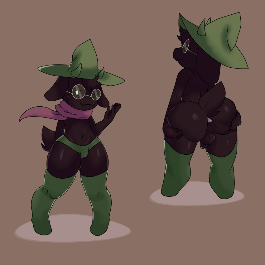 1boy absurd_res anthro ass big_butt bovid c0draw caprine clothing deltarune girly goat hi_res legwear male male_only mammal panties ralsei solo solo_male stockings thick_thighs underwear video_games