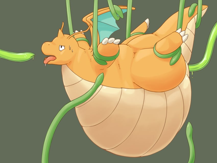 ambiguous_gender ambiguous_penetration belly belly_inflation big_belly claws digital_drawing_(artwork) digital_media_(artwork) dragonite furry inflation nawa nintendo overweight penetration pokémon_(species) pokemon pokemon_(species) simple_background solo video_games wings yellow_body