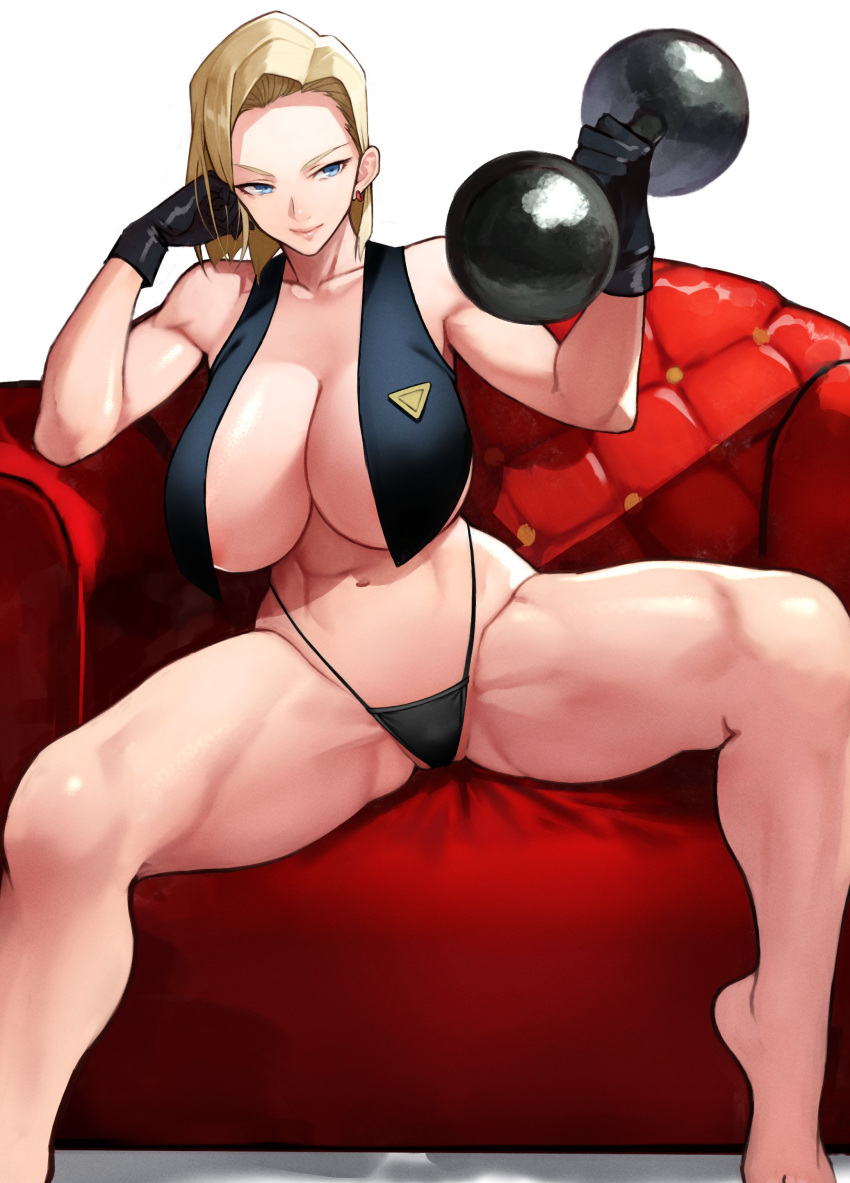 1girls alternate_version_available android_18 blonde_hair blue_eyes cameltoe cleavage curvy dragon_ball erect_nipples female huge_areolae huge_ass huge_breasts puffy_nipples short_hair thick_lips voluptuous wide_hips yoshi55level yoshio_(55level)