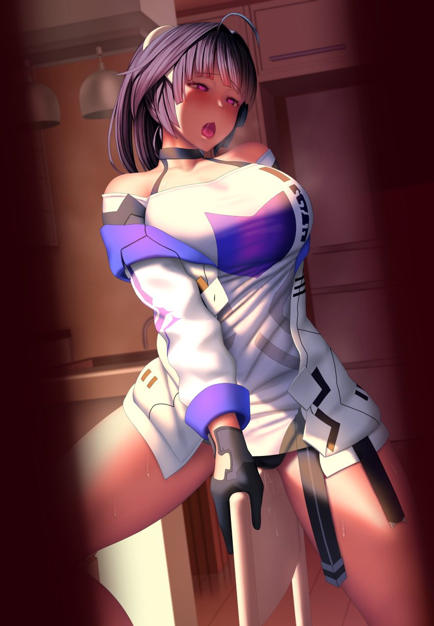 akano_murasaki benghuai_xueyuan dress grinding honkai_(series) honkai_impact honkai_impact_3rd masturbation pantsu pussy_juice raiden_mei