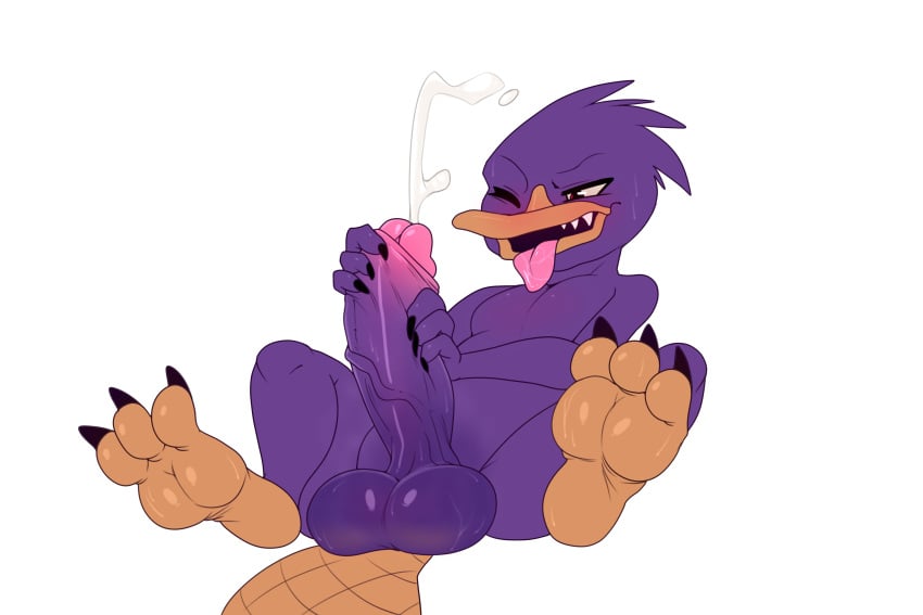 anthro cum perry_the_platypus phineas_and_ferb platypus purple_fur seniorseasalt white_background