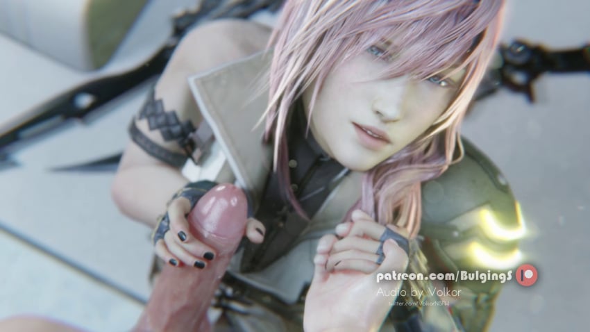 3d blender bulgingsenpai cum_on_face cumshot eclair_farron eye_contact facial final_fantasy final_fantasy_xiii handjob penis pov sfm tagme uncensored