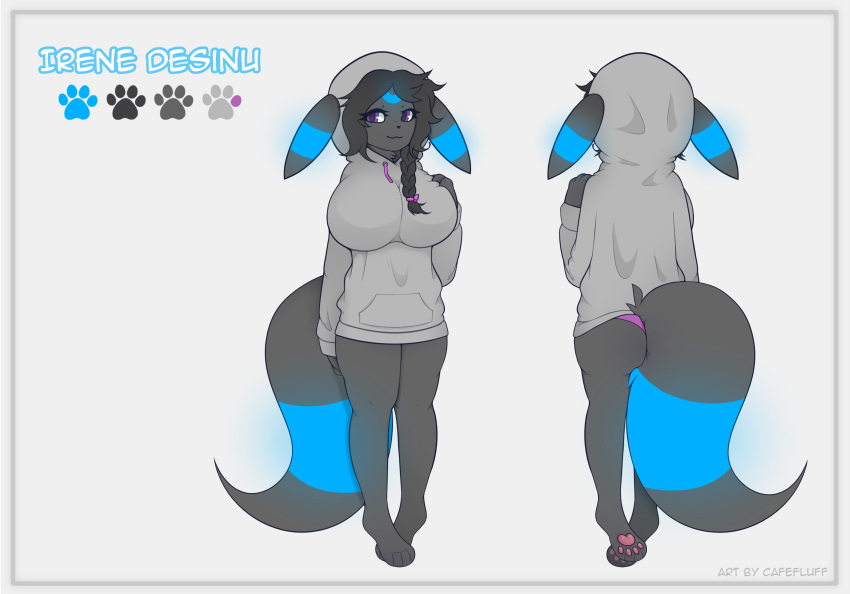 anthro breasts hoodie pokémon_(species) pokemon reference_sheet shiny_pokemon toyfluff umbreon