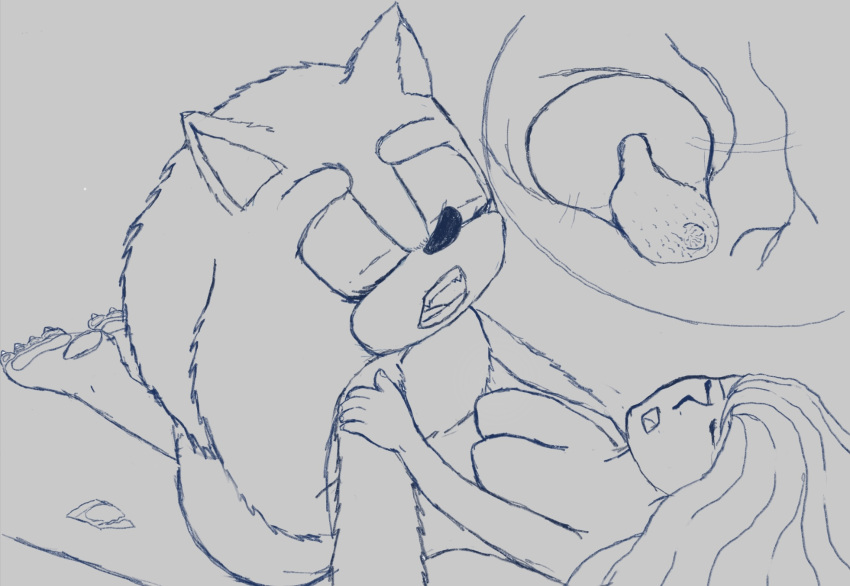 anthro emma_(hedgehogblue02) eulipotyphlan female hedgehog hedgehogblue02 hi_res human male male/female mammal mobian_(species) monochrome penis rough_sketch sega sonic_(series) sonic_the_hedgehog_(film) sonic_the_hedgehog_(series)