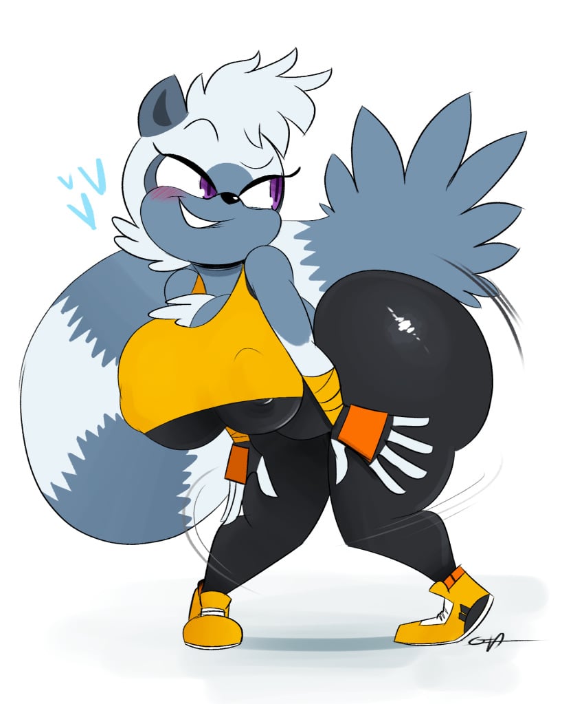 big_ass female idw_comics idw_publishing lemur looking_back mobian_(species) ota_(artist) sega sonic_(series) sonic_the_hedgehog_(comics) sonic_the_hedgehog_(idw) sonic_the_hedgehog_(series) tangle_the_lemur twerking