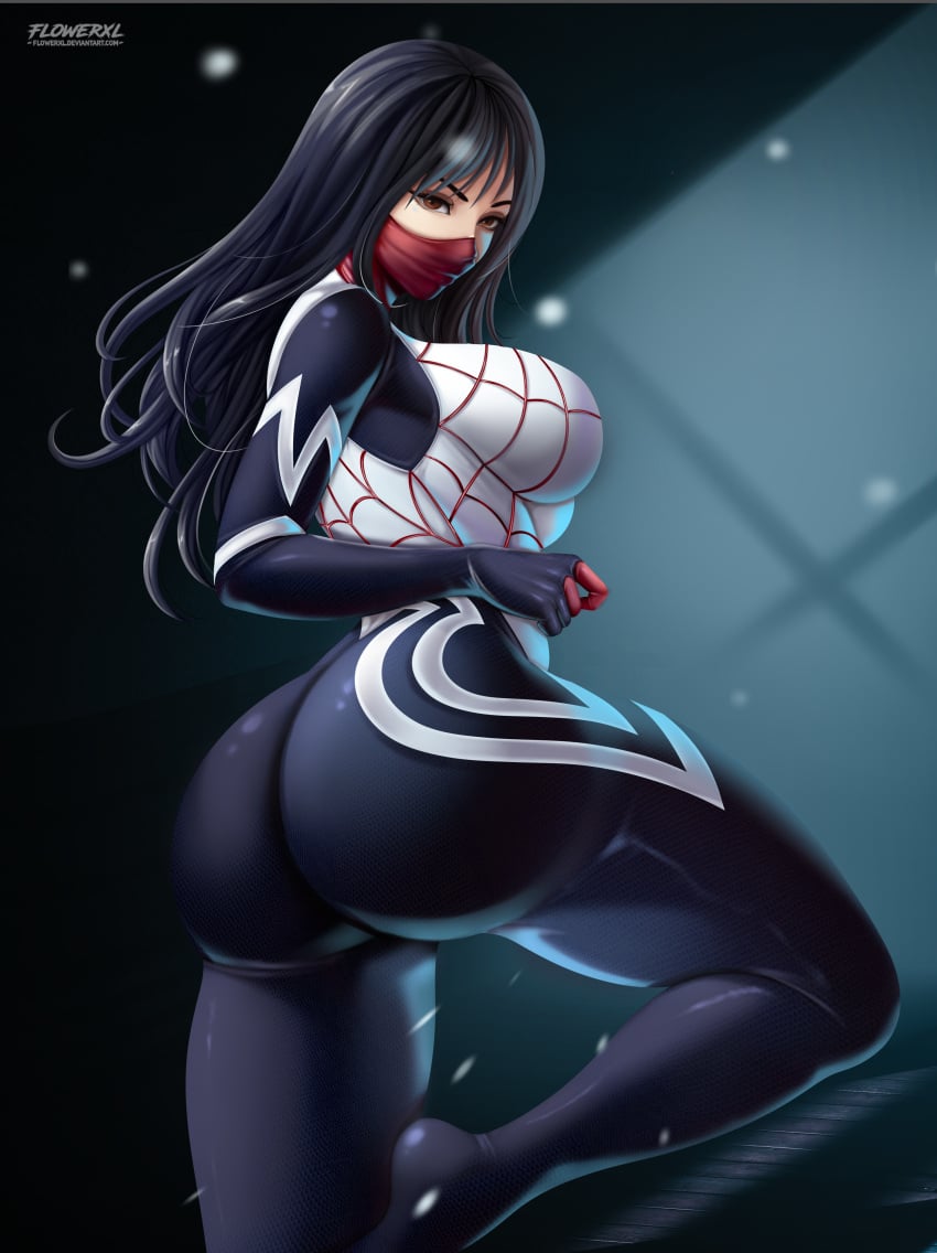 big_breasts cindy_moon female female_focus female_only flowerxl high_resolution highres long_hair marvel marvel_comics png silk silk_(marvel) solo solo_female solo_focus spider-man_(series) superheroine tagme