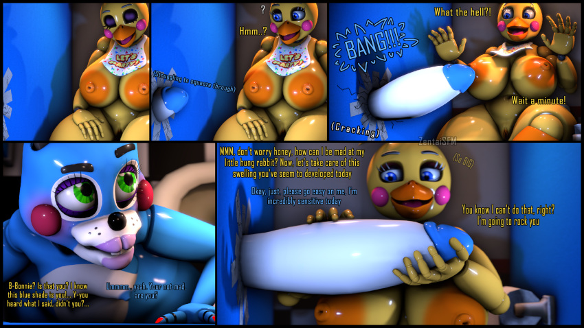 3d 3d_(artwork) animatronic ass beak bib big_ass big_balls big_breasts big_legs big_lips big_penis blue_body blue_eyes blue_skin breasts bunny bunny_ear bunny_ears cheek_bulge cheek_spots cheek_tuft comic compliment cracked_wall dialogue erect_nipple erect_nipples erect_penis erection eyebrows female five_nights_at_freddy's five_nights_at_freddy's_2 freckles glory_hole glory_wall green_eyes hands_on_wall hips holding holding_penis horny huge_breasts huge_cock huge_toy_chica hyper hyper_breasts hyper_penis imminent_sex large_ass large_breasts large_penis leaning_against_wall leaning_forward lipstick long_penis looking_at_penis looking_pleasured looking_up lust male naked nude on_wall pelvic_thrust penis penis_awe pent_up pink_cheeks puffy_lips purple_eyelids rabbit rabbit_ears red_cheeks restroom restroom_stall robot runaboo_chica sfm shiny_skin shocked shocked_expression sigh sitting slamming sound_effects source_filmmaker squeezing squeezing_penis stall standing straight surprised text thick_penis thick_thighs thrusting thrusting_hard toilet toilet_paper tongue tongue_out toy_bonnie_(fnaf) toy_chica_(fnaf) uncensored voluptuous watermark wide_hips wide_thighs worried yellow_body yellow_skin zentaisfm