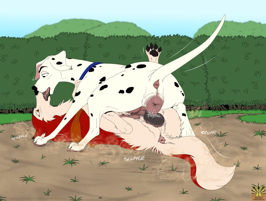 101_dalmatians 2020 2021 2girls absurd_res animal_genitalia animal_pussy anus balto_(film) bodily_fluids butt canine_anus canine_genitals canine_pussy dalmatian dangerdoberman detailed_background digital_drawing_(artwork) disney female/female female_only feral feral_on_feral furry genital_fluids genitals grass happy happy_sex hi_res jenna_(balto) kissing lesbian_sex open_eyes perdita pussy pussy_juice pussy_juice_drip tongue tongue_out vulva yuri