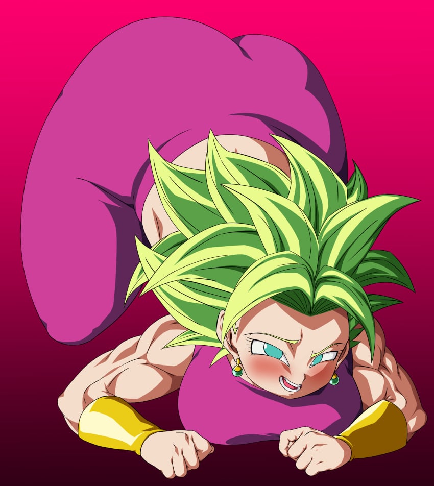 ass ass_up big_ass big_breasts big_butt blush breasts cyan_eyes dragon_ball dragon_ball_super enormous_ass enormous_butt face_down_ass_up giant_ass gigantic_ass gigantic_butt green_hair huge_ass huge_butt isxues kefla large_ass large_butt legendary_super_saiyan looking_at_viewer massive_ass massive_butt muscular muscular_female on_all_fours pants potara_earrings saiyan solo solo_female solo_focus spiky_hair super_saiyan super_saiyan_2 tank_top teal_eyes