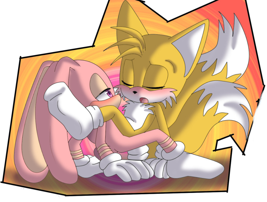 anal angelofhapiness fan_character fox gay gloves male male/male rabbit socks sonic_(series) tails