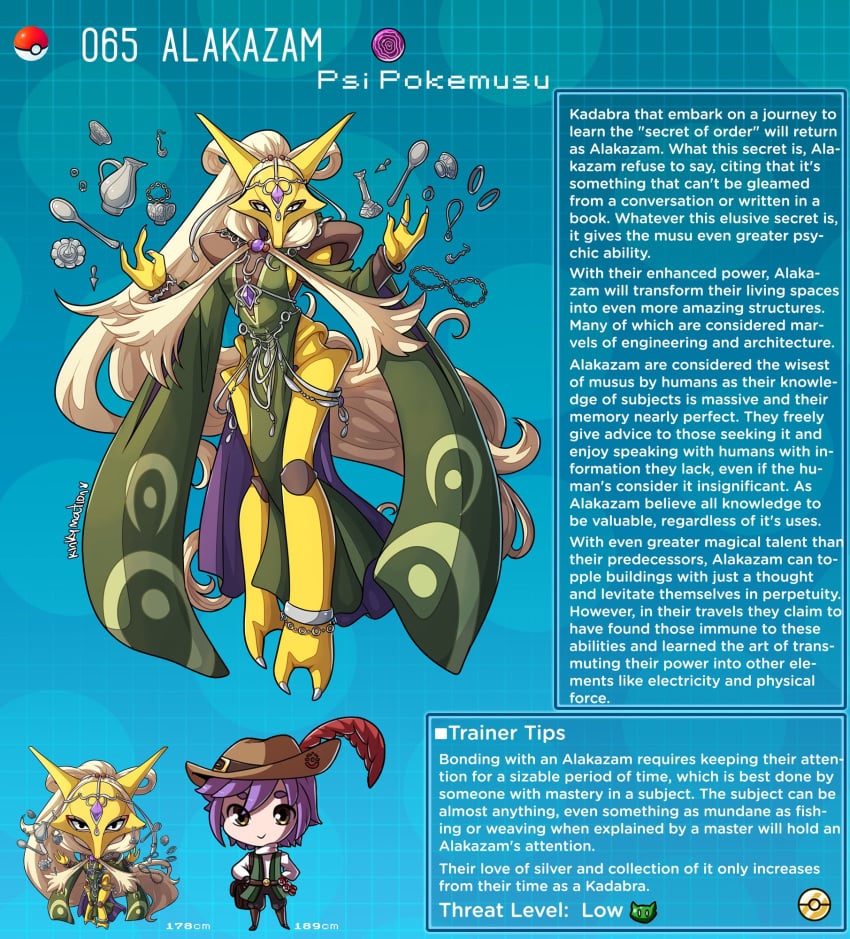 alakazam creature_index english_text hi_res kinkymation nintendo page_65 page_number pokémon_(species) pokemon pokemon-girl_encyclopedia pokemorph pokemusu profile text text_box