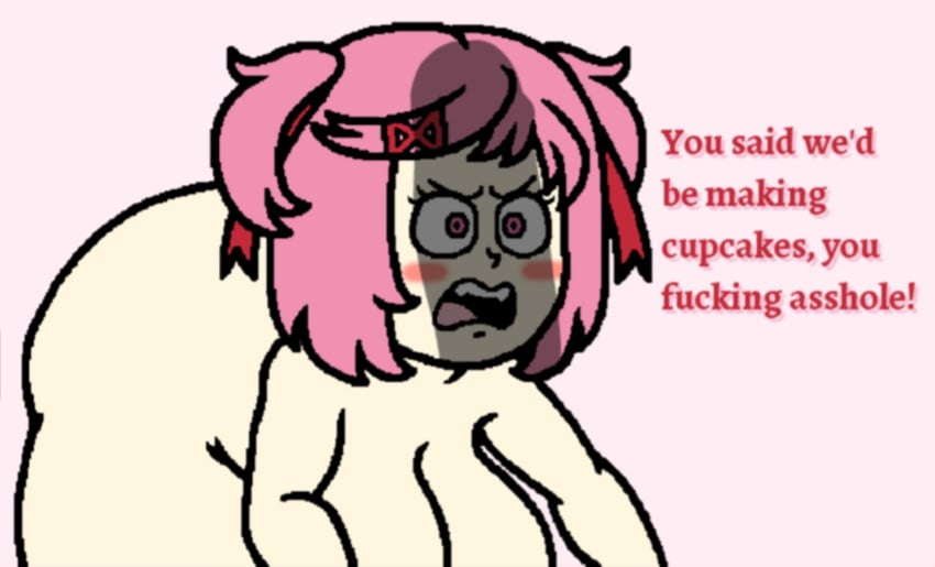 1boy 1girls 2021 alternate_ass_size alternate_breast_size angry big_ass big_breasts blush breasts completely_nude completely_nude_female doki_doki_literature_club female ftrashpickle fucking_liar funny huge_breasts humor imminent_sex imminent_virginity_loss large_breasts looking_at_another male naked naked_female natsuki_(doki_doki_literature_club) nude nude_female penis_shadow pink_hair profanity shadow silhouette silhouetted_penis tagme tsundere