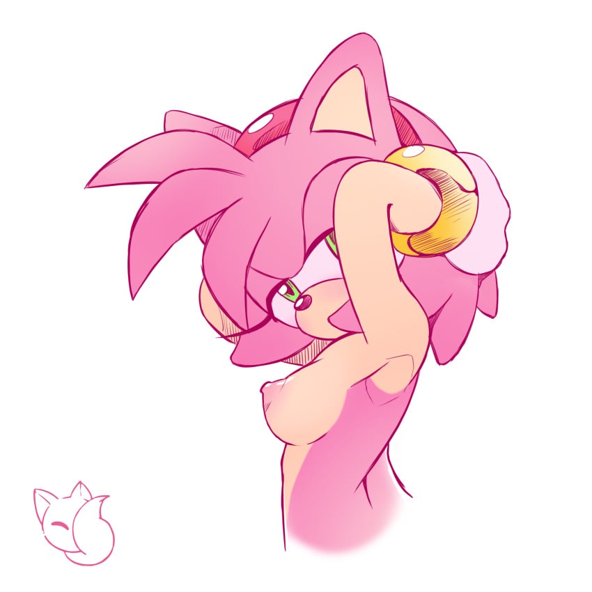 1girls amy_rose anthro female furry nipples nude reddishfox_(artist) sega solo sonic_(series) sonic_the_hedgehog_(series) tagme