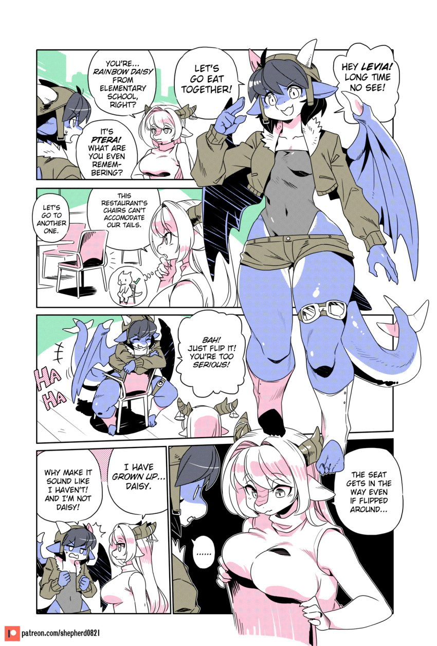 anthro big_breasts breast_envy dragon dragon_girl humor levia_(modern_mogal) modern_mogal ptera_(modern_mogal) shepherd0821 tagme