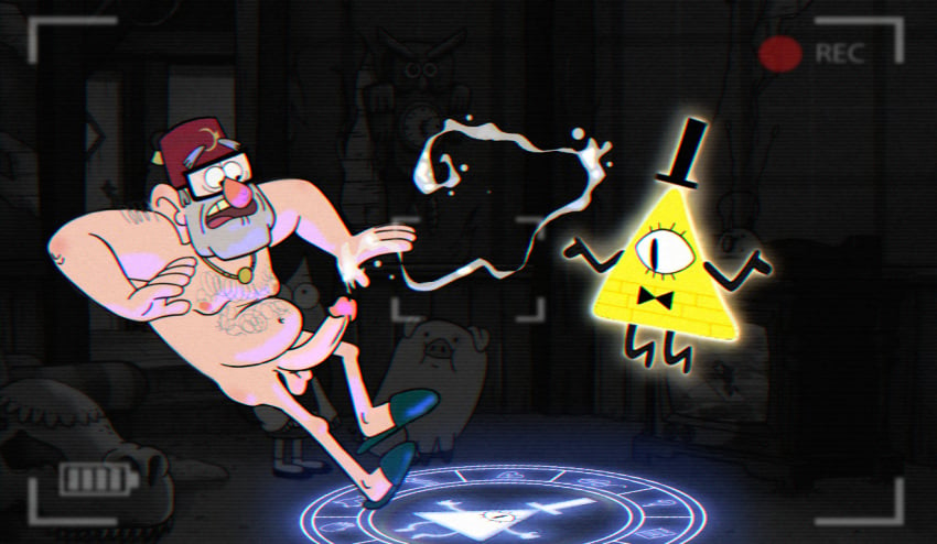 artist_request bill_cipher boner disney disney_channel erection gravity_falls hypnosis mabel_pines male male_only masturbation milking nonconsensual nude smooth_skin stanley_pines waddles