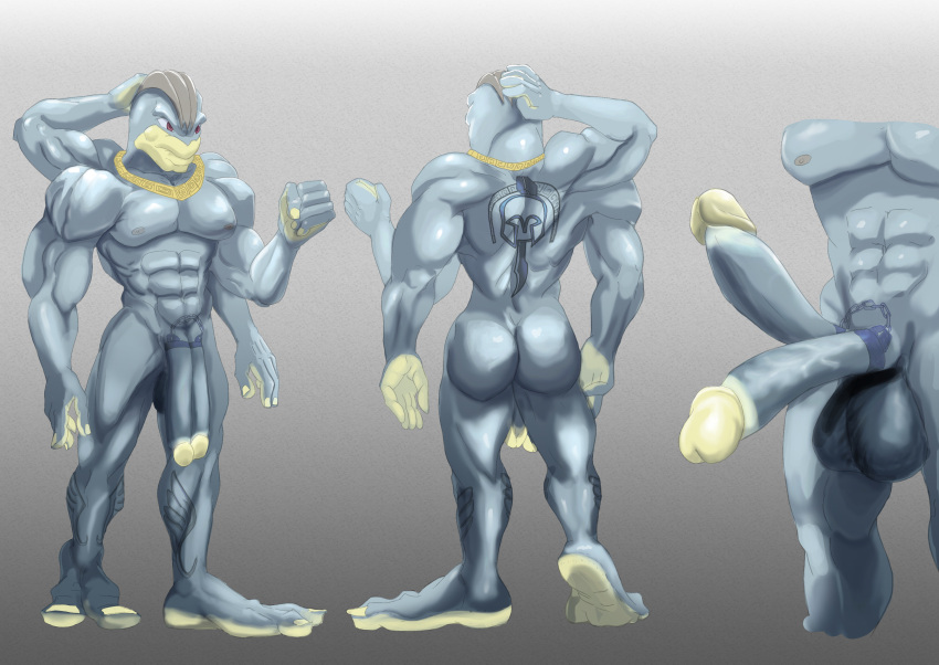 1boy 2_toes 3d_(artwork) 5_fingers abs absurd_res anthro ass balls balls_deep bara barazoku biceps big_feet big_penis biped blue_body blue_skin circumcised digital_media_(artwork) diphallia diphallism erection feet fingers genitals glans gold_necklace grey_body grey_skin hellenic hi_res hoplite huge_cock huge_feet humanoid hyper hyper_feet hyper_genitalia hyper_penis kyrie_burnheart lips machamp male male_only multi_arm multi_genitalia multi_limb multi_penis multicolored_body muscular muscular_anthro muscular_male nails nintendo nipples nude pale_palms pale_soles pecs penetration penis pokemon pokemon_(species) quads saggy_balls separated_balls simple_background smooth_skin solo tan_body tan_skin tattoo tattoo_on_arms tattoo_on_back tattoo_on_belly tattoo_on_legs tattoo_on_penis tattooed_arm tattooed_leg thick_lips thick_penis thick_thighs toenails toes video_games warrior wings