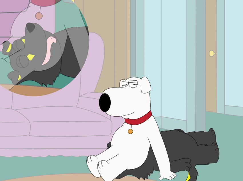 anal anthro brian_griffin canid canine canis collar cutaway darkbunny666 domestic_dog duo facesitting family_guy hi_res male male/male mammal new_brian oral rimming sex smile softdiamond wolf