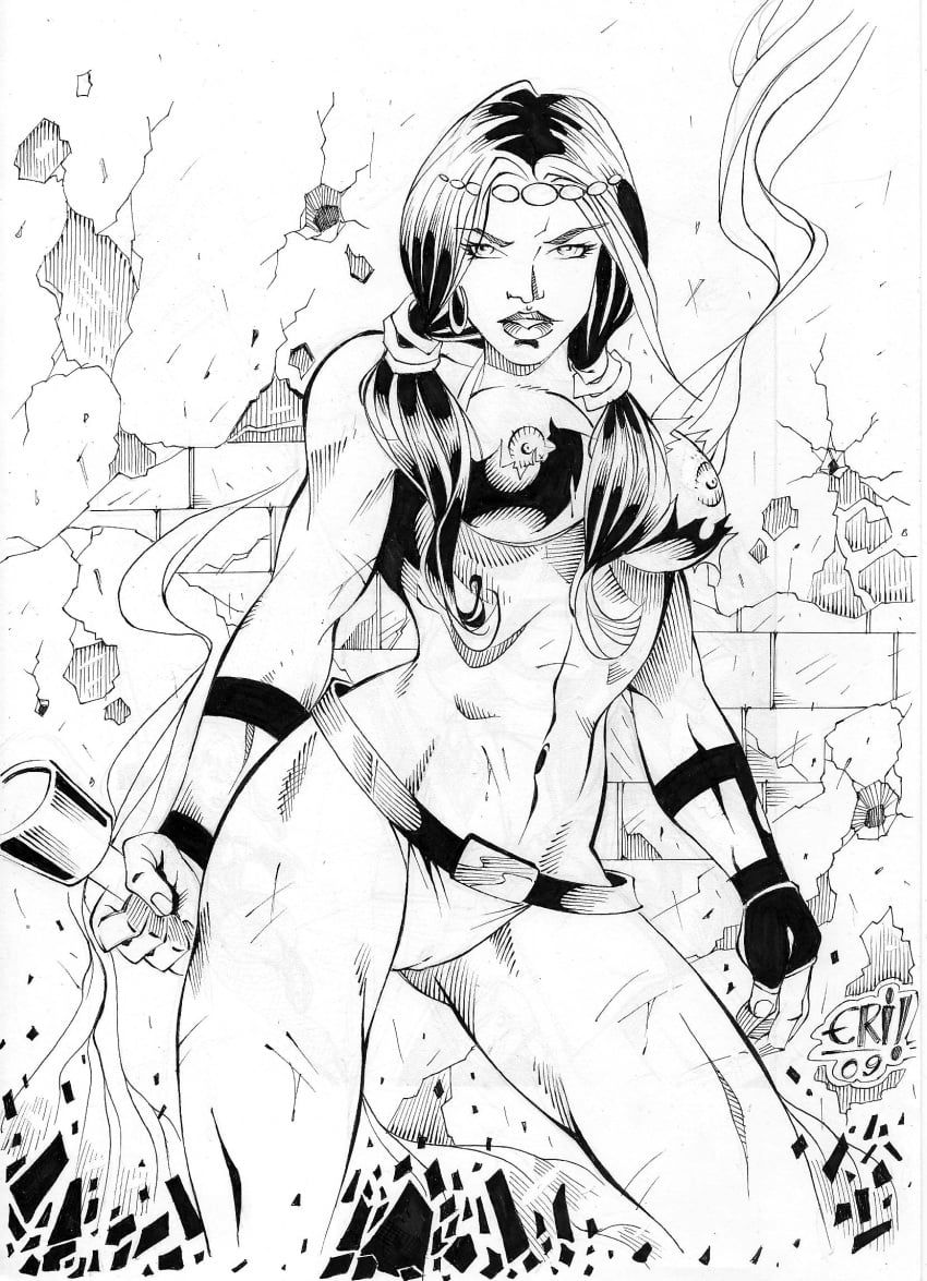 1girls 2009 barda_free big_barda big_breasts black_and_white breasts dark_hair dc dc_comics eri! exposed_breasts exposed_nipples female female_only large_breasts long_hair mega-rod mister_miracle_(series) nipples nude pussy ripped_clothes ripped_clothing simple_background solo tiara torn_clothes torn_clothing uncensored