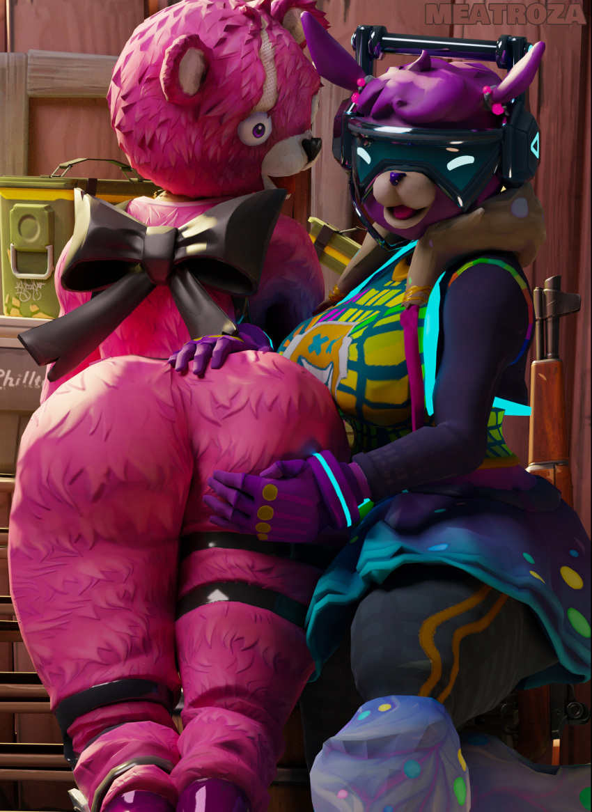 2girls 3d ass big_butt butt cuddle_team_leader dj_bop fortnite hand_on_ass large_ass meatroza